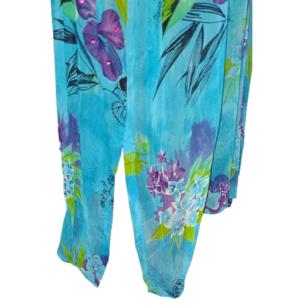 CAITE WOMEN FLORAL PRINT WITH SEQUINS DUSTER - Picture 5 of 7